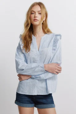 Chemise romantique &agrave; volants