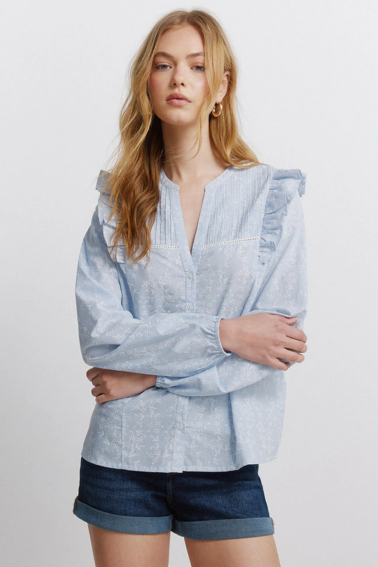 Chemise romantique à volants