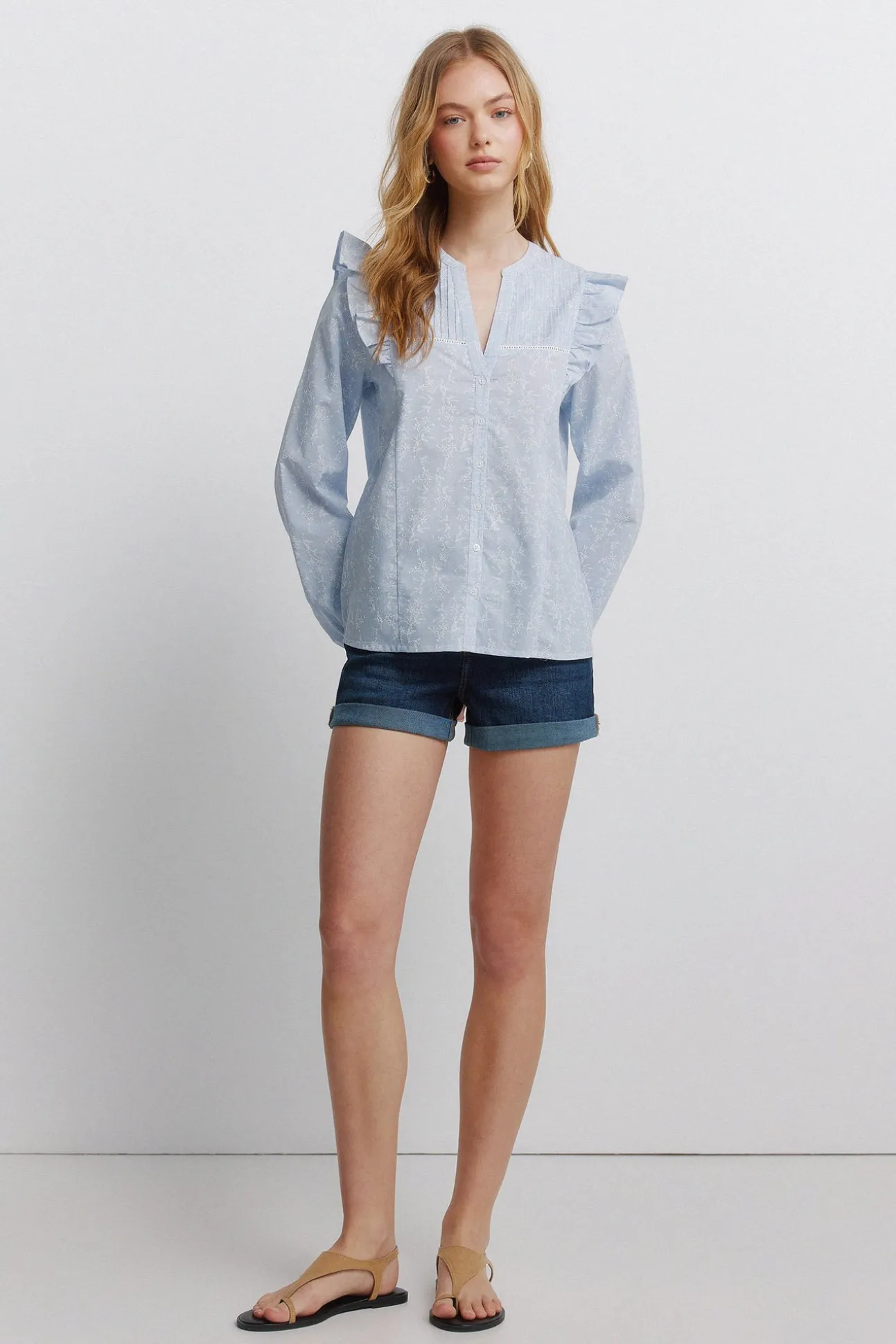 Chemise romantique à volants