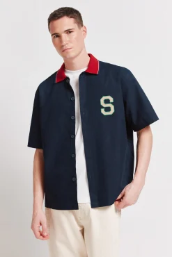 Chemise varsity manches courtes