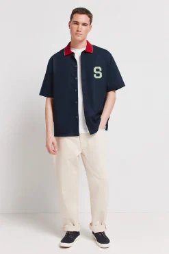 Chemise varsity manches courtes