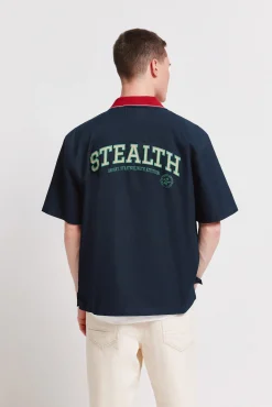Chemise varsity manches courtes