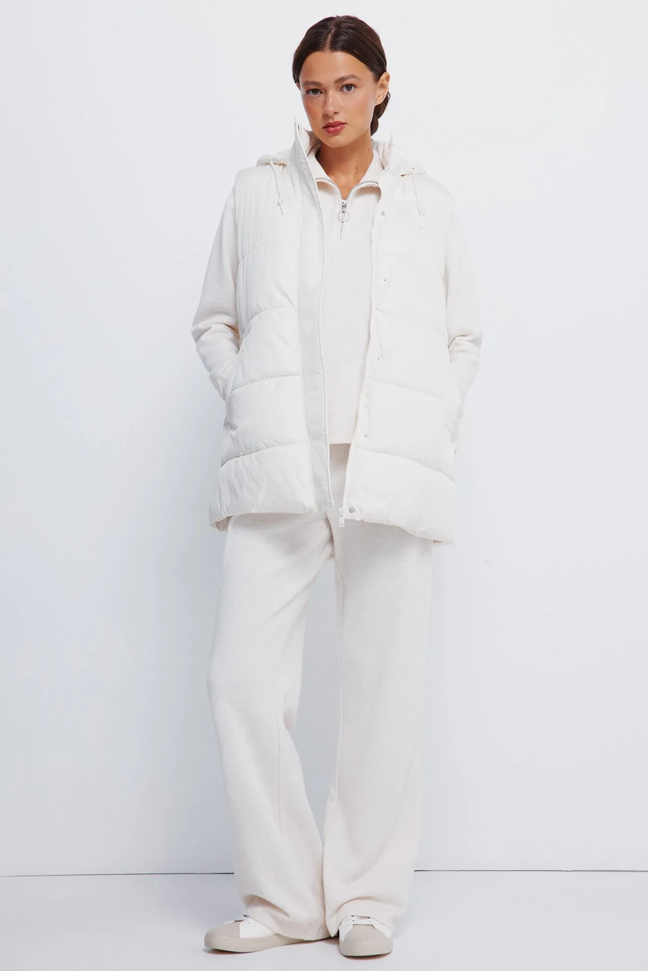 Gilet à capuche en polyester recyclé