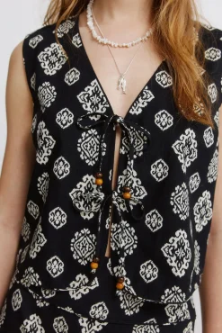 Gilet imprimé ethnique
