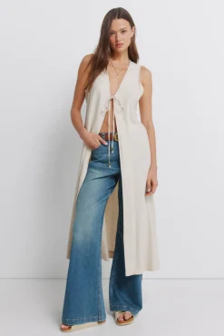 Gilet long en lin