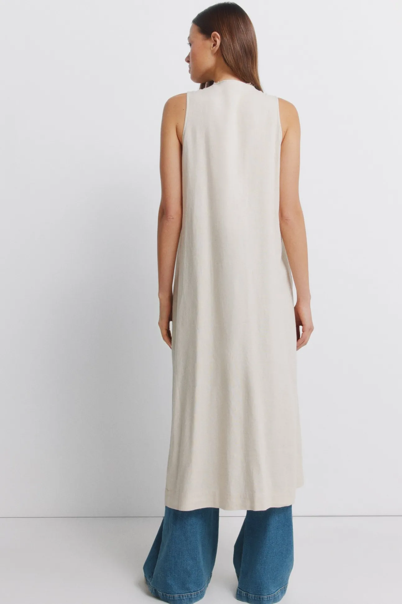 Gilet long en lin