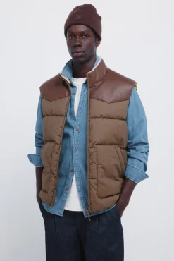 Gilet matelass&eacute; contrast&eacute;