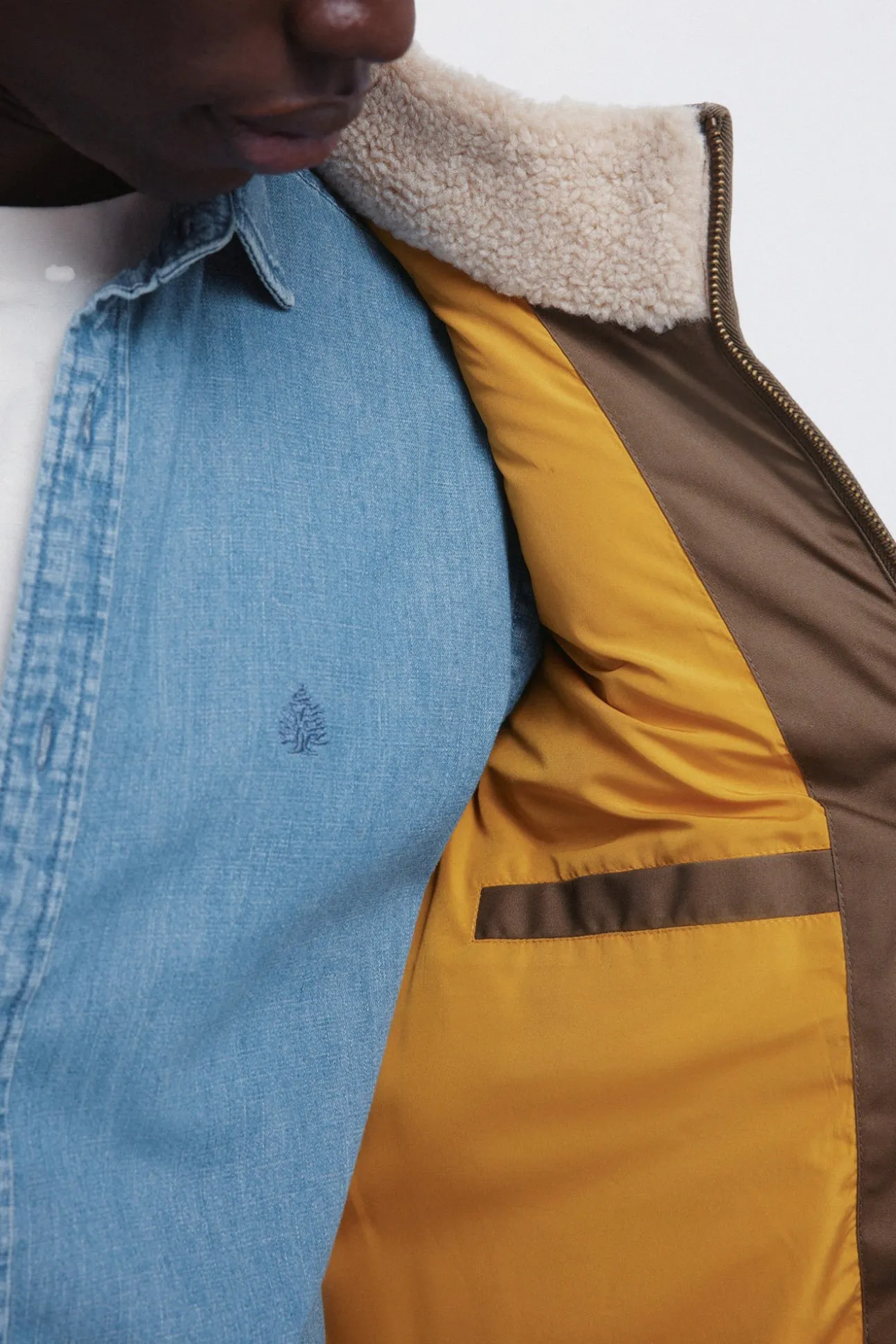 Gilet matelassé contrasté