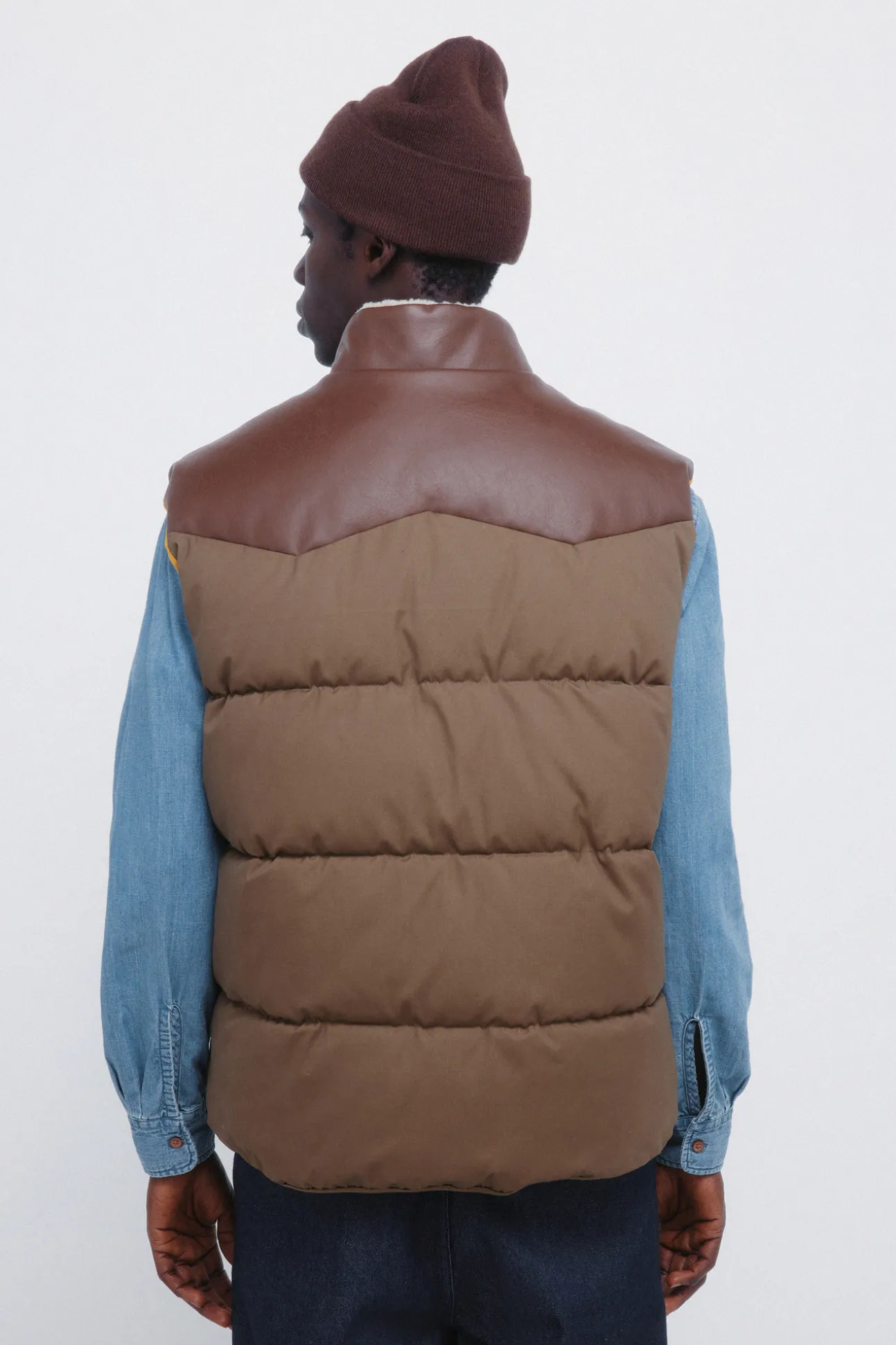 Gilet matelassé contrasté