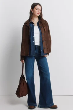 Jeans amples taille haute