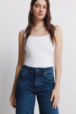 Jeans amples taille haute