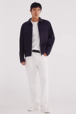 Jeans blanc coupe droite