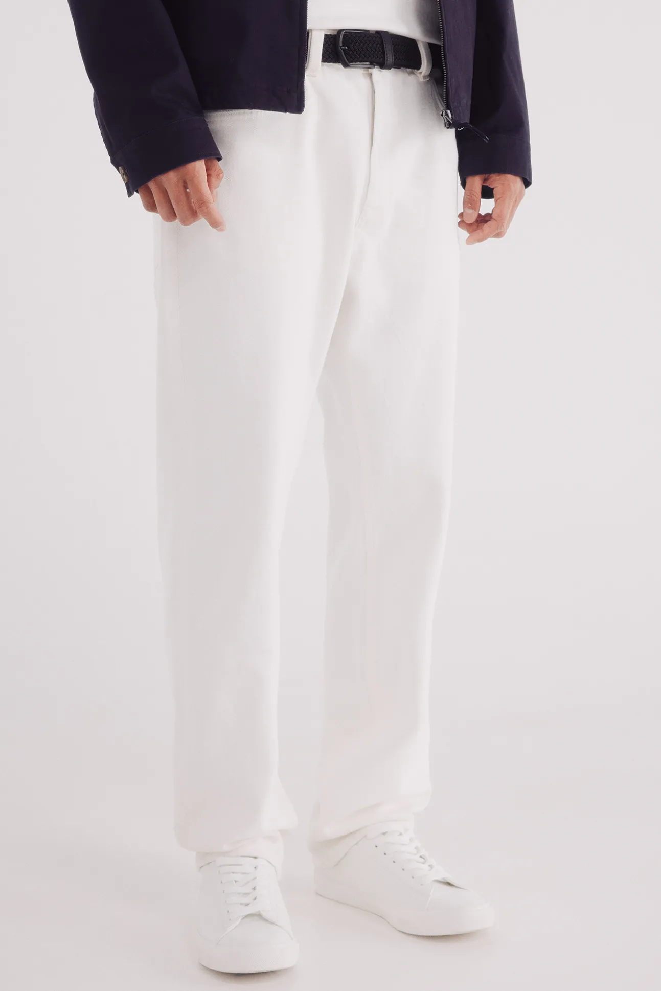 Jeans blanc coupe droite