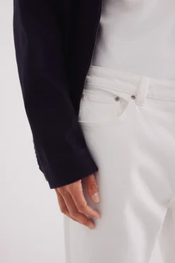 Jeans blanc coupe droite