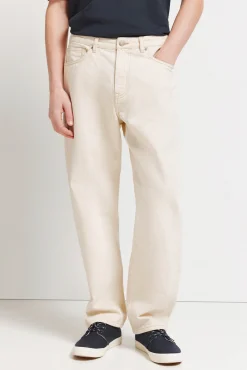 Jeans coupe droite écru