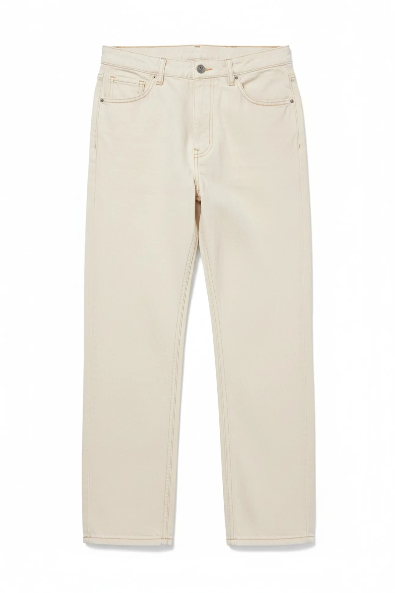 Jeans coupe droite écru