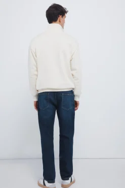 Jeans coupe régulière délavé foncé