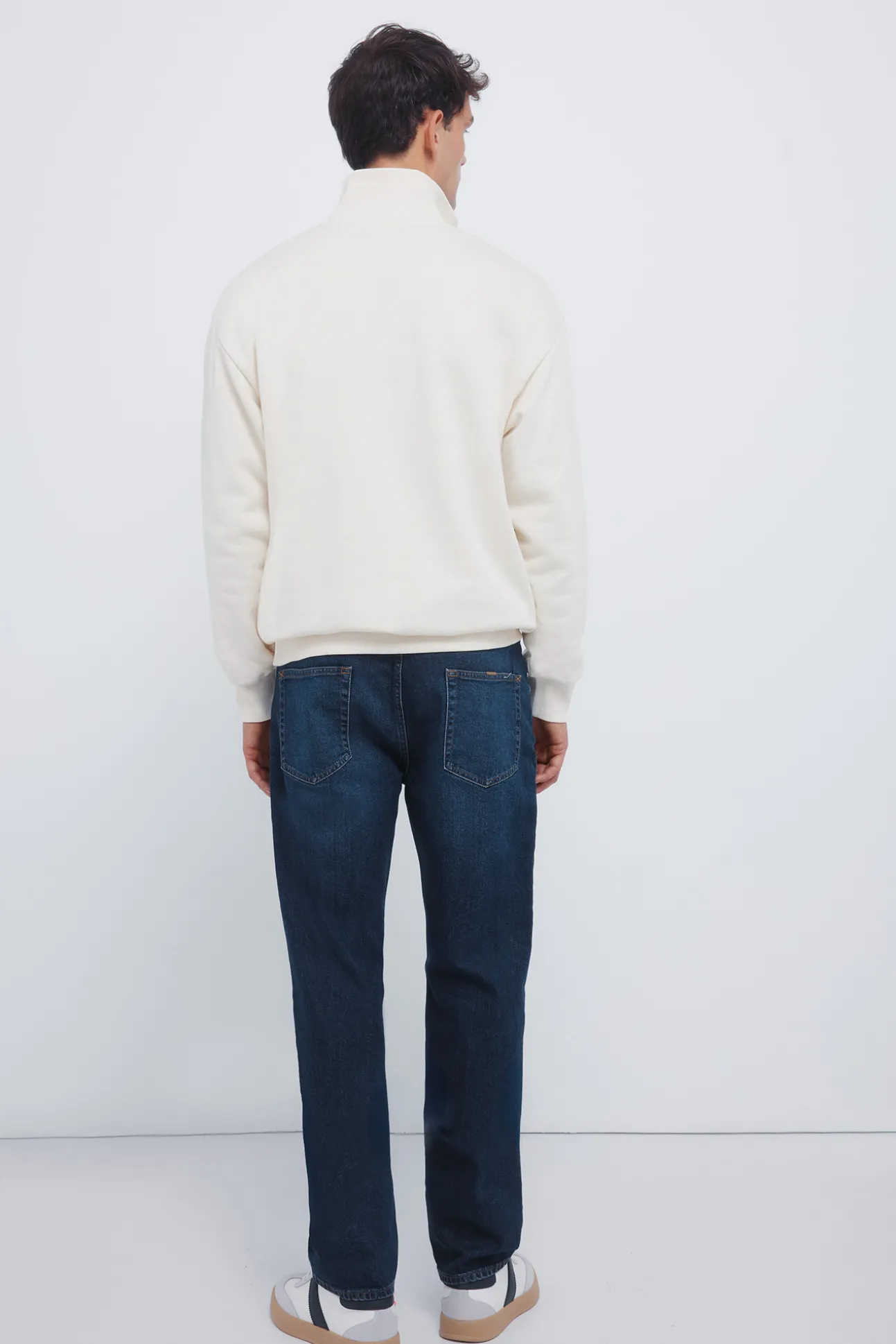 Jeans coupe régulière délavé foncé