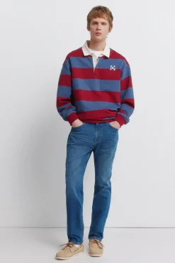 Jeans coupe slim d&eacute;lav&eacute; moyen