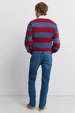 Jeans coupe slim délavé moyen