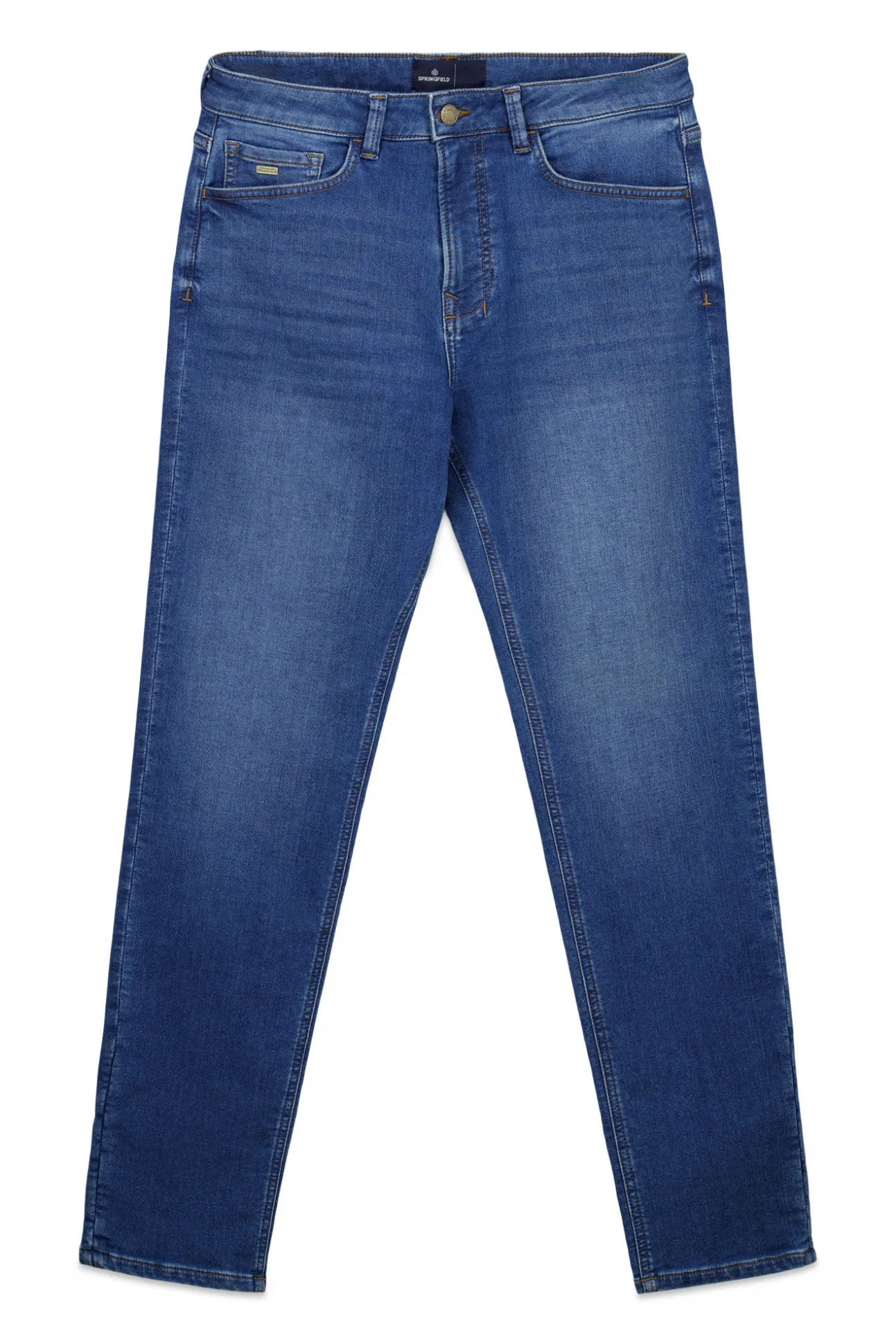 Jeans coupe slim délavé moyen