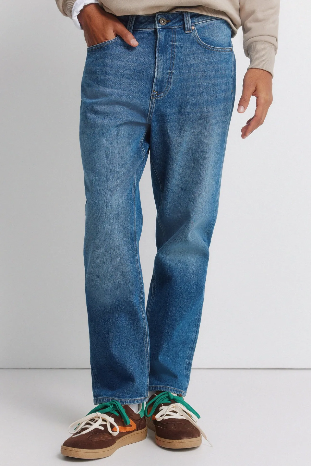Jeans délavage moyen regular fit