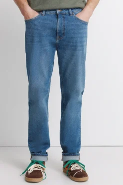 Jeans d&eacute;lavage moyen slim fit