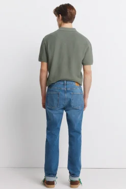 Jeans d&eacute;lavage moyen slim fit