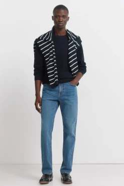 Jeans d&eacute;lavage moyen fonc&eacute; coupe skinny