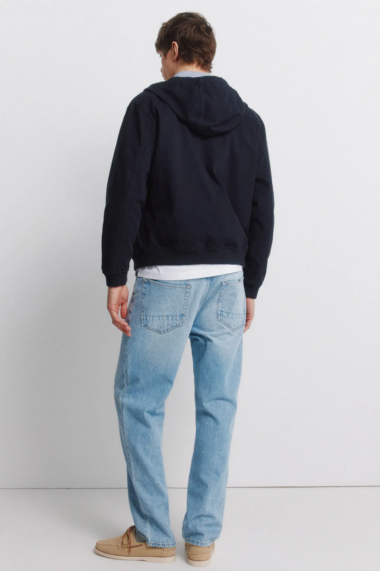 Jeans délavé moyen clair coupe droite