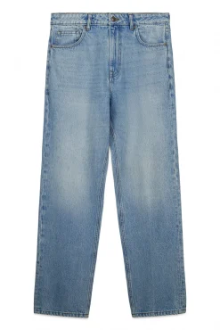 Jeans délavé moyen clair coupe droite