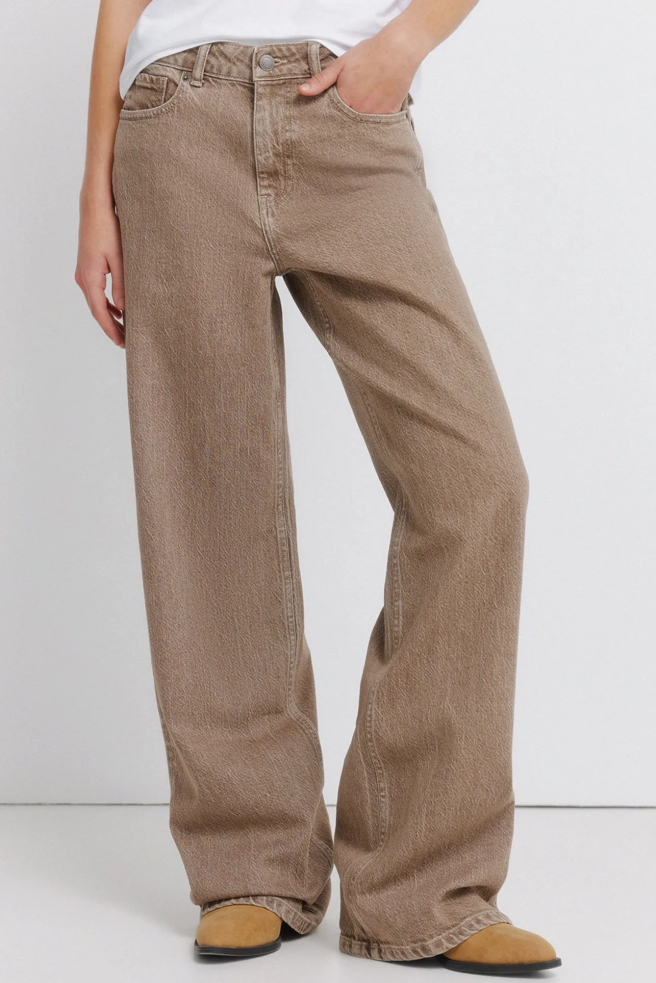 Jeans droits taille haute