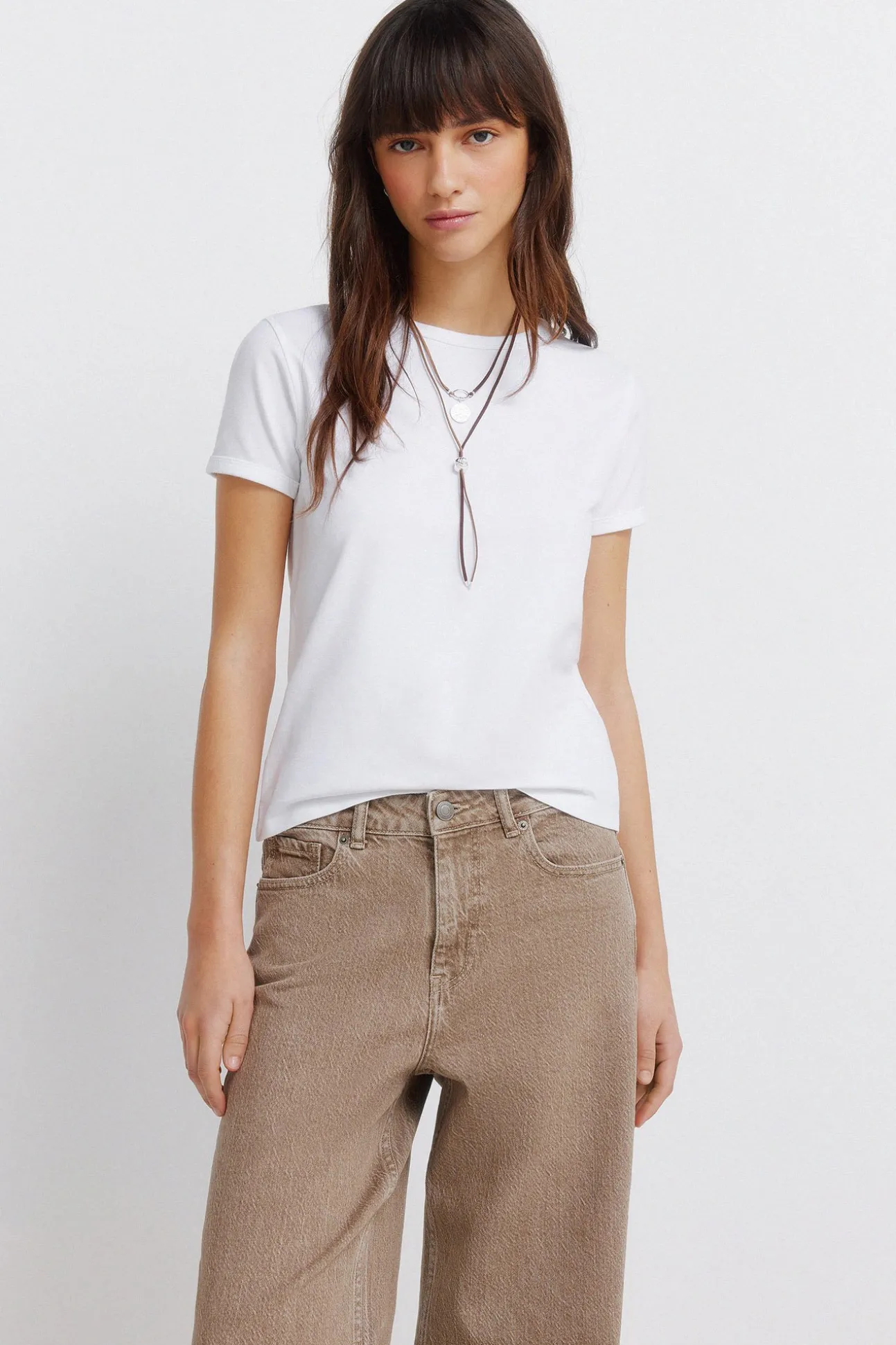 Jeans droits taille haute