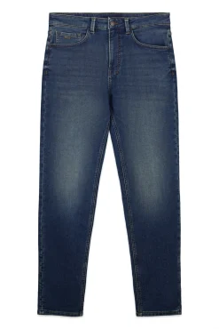Jeans en knit denim surteint coupe slim