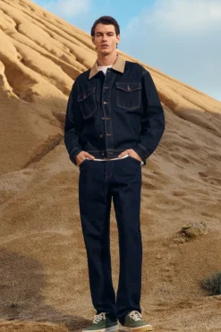 jeans larges délavés lavé désencollé