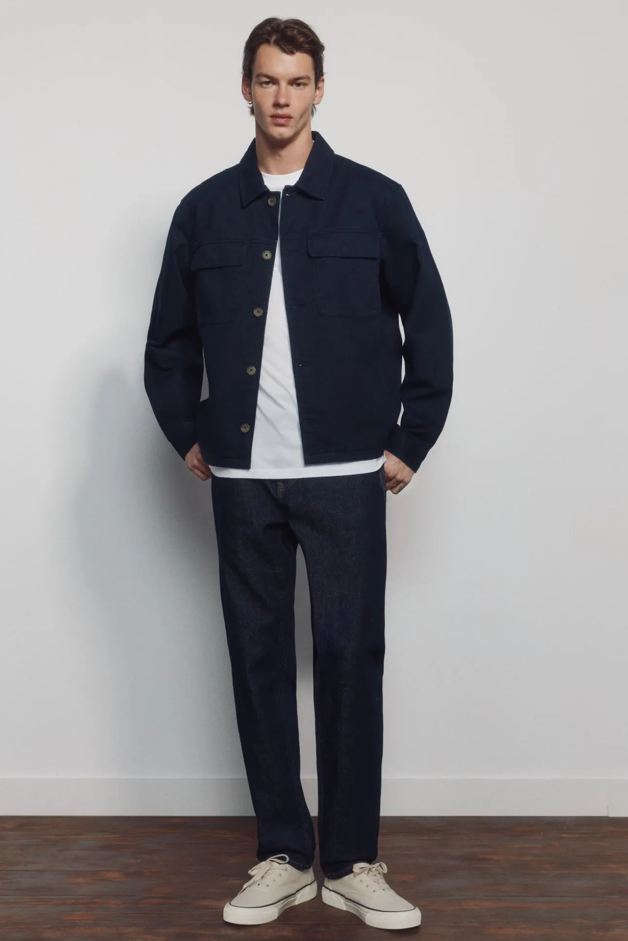 Jeans lavé désencollé coupe droite
