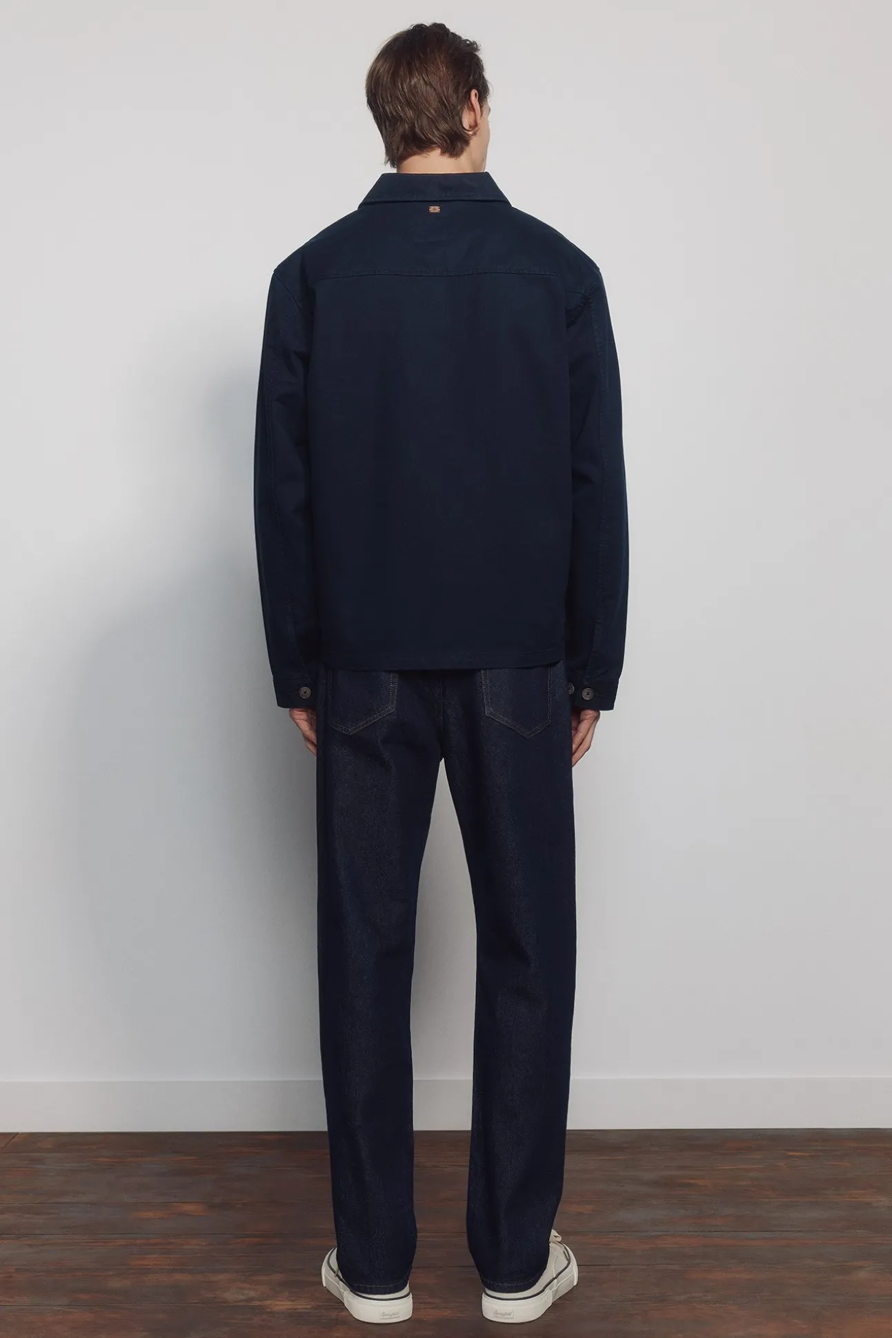 Jeans lavé désencollé coupe droite