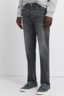 Jeans noir d&eacute;lav&eacute; slim fit