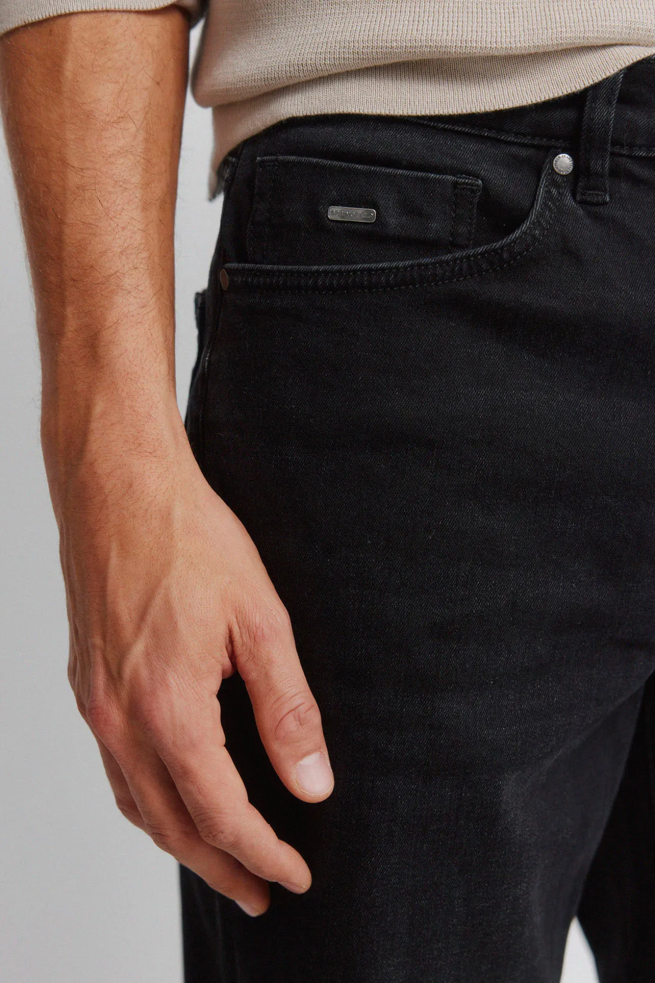 Jeans noir lavé coupe skinny