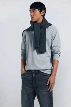 Jeans skinny délavé gris foncé