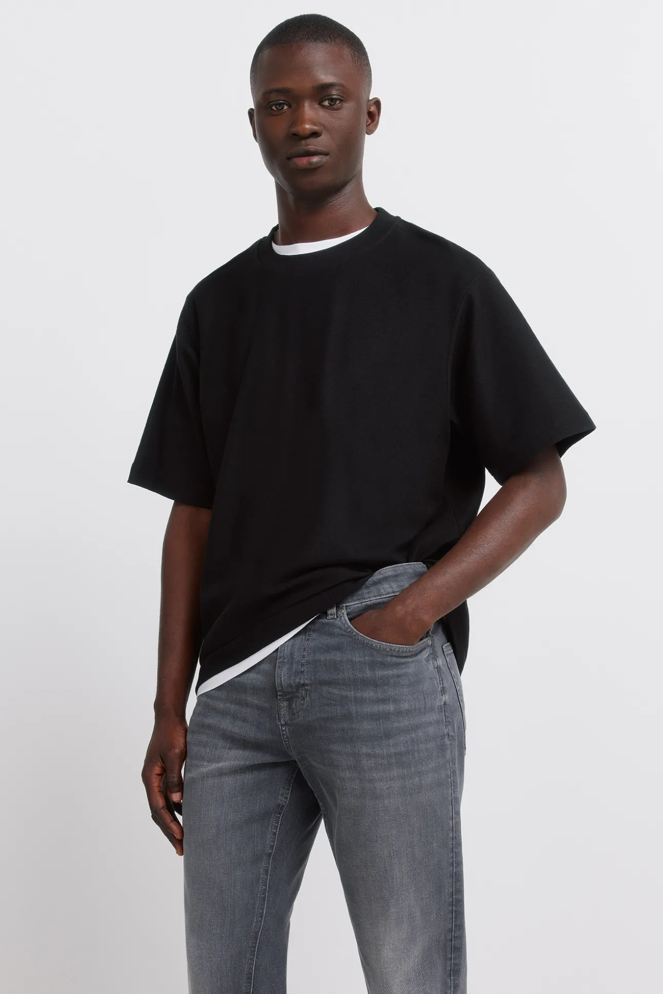 Jeans skinny gris foncé