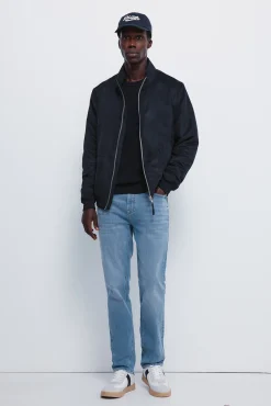 Jeans slim à délavage moyen