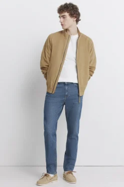 Jeans slim d&eacute;lavage fonc&eacute; moyen