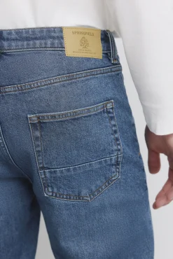 Jeans slim délavage foncé moyen