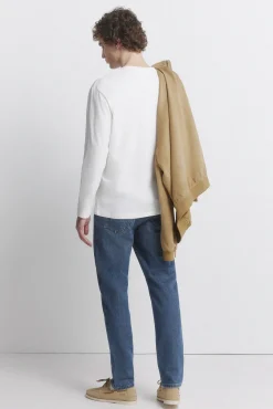 Jeans slim délavage foncé moyen