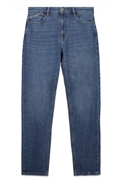 Jeans slim délavage foncé moyen