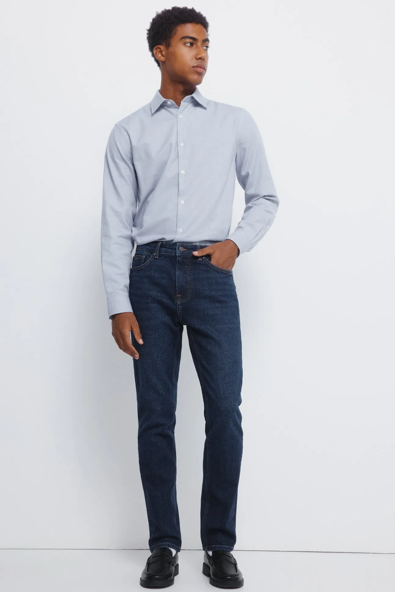 Jeans slim délavé foncé