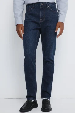 Jeans slim d&eacute;lav&eacute; fonc&eacute;
