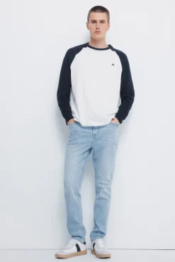 Jeans slim d&eacute;lav&eacute; clair
