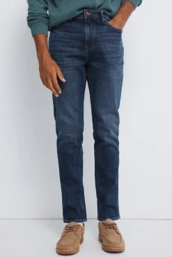 Jeans slim d&eacute;lav&eacute; moyennement fonc&eacute;
